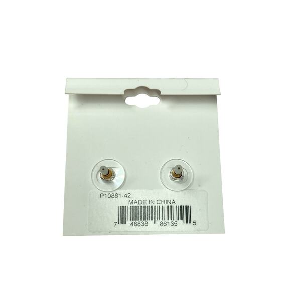 NEW Juicy Couture Earrings JC Logo, Pink Enamel & Rhinestones - Picture 4 of 9